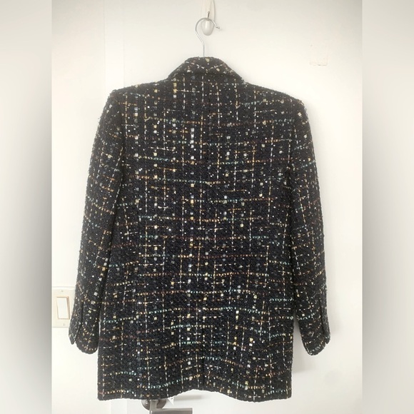 CURRENT SEASON L'Agence "Jayda" sequin-embellished tweed blazer - Picture 8 of 11